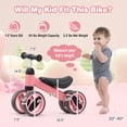 thumbnail image 3 of Costway Baby Balance Bike Toddler Riding Toys  w/ 4 Wheels Pink, 3 of 10