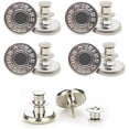 thumbnail image 2 of Pants Button,Jean Buttons Pins for Loose Jeans, 4 Sets,0.67 inch,Adjustable Button for Jeans, Reusable and Adjustable Metal Pants Button Tightener, No Sew And No Tools Instant,Replacement(Silver), 2 of 5