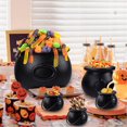 thumbnail image 4 of kjfeif Package Halloween Large Cauldron, Wrap Halloween Cauldron Black Plastic Witch Cauldron Kettle Halloween Cauldron Candy Rack for Halloween and St. Day Parties, 4 of 9