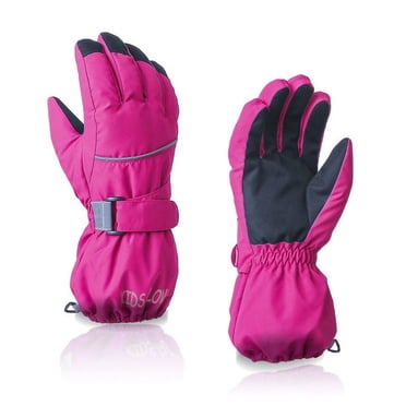 Gants de Ski Imperméables pour Enfants avec Conception Coupe-Vent, Mitaines Thermiques pour Sports de Plein Air, Vélo et Activités Hivernales, Équipement Durable par Temps Froid