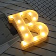 thumbnail image 1 of XZNGL Wood Board Alphabet Led Letter Lights Light Up White Plastic Letters Standing Hanging B, 1 of 3