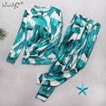 thumbnail image 2 of REDHOTYPE Nouveaux Pyjamas pour Femmes Manches Longues Florales Pyjamas Amples Doux Col Rond Grande Taille Pyjamas Décontractés Vêtements de Maison pour Femmes, 2 of 5