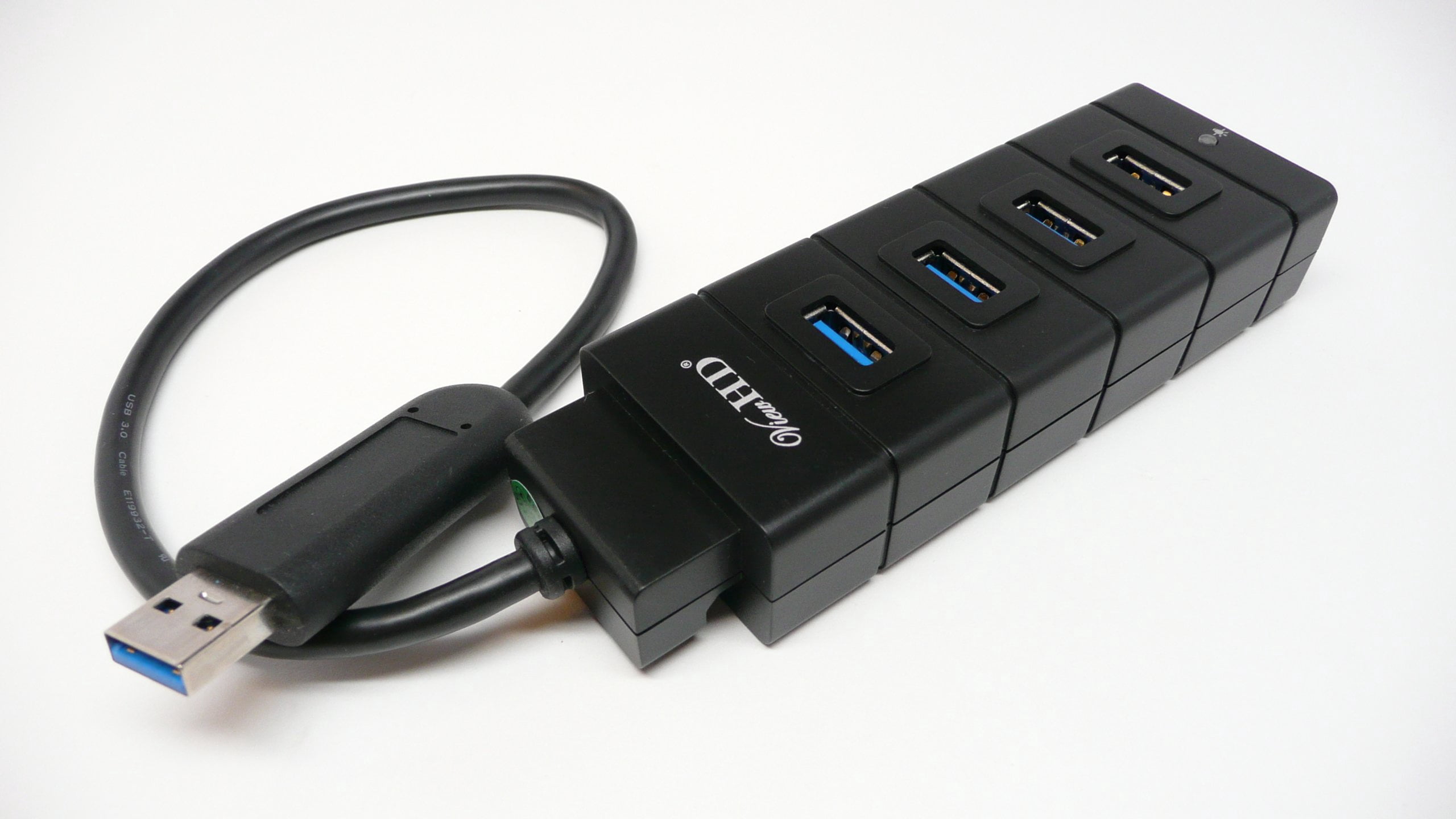 ViewHD USB 3.0 Hub (4 Port Pigtail, Black) | VHD-U3P4M