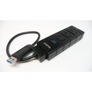 ViewHD USB 3.0 Hub (4 Port Pigtail, Black) | VHD-U3P4M