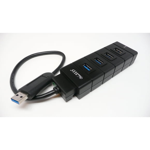 ViewHD USB 3.0 Hub (4 Port Pigtail, Black) | VHD-U3P4M
