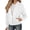 White, variant on Women's Solid Color Zip Up Casual Jacket Fashion Lightweight Outerwear Long Sleeve Sports Coat For Everyday Wear