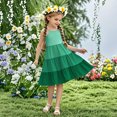 thumbnail image 2 of Tranfacy Robe d'Été pour Jeunes Filles, Robe Bohème pour Filles, Robe Mode pour Filles à Col Rond Sans Manches à Empiècements, Robe d'Été Décontractée Ludique et Confortable, 2 of 4