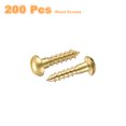 thumbnail image 3 of Wood Screws M3 x 12mm Slotted Round Head Copper Self-Tapping Screw 200 Pcs, 3 of 7