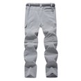 thumbnail image 2 of HKEJIAOI Cargo Pants for Men Men Solid Casual Button Zipper Belt Quick-drying Detachable In Two Trouser, 2 of 7