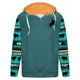thumbnail image 3 of Penkiiy Chandail à Capuche Mode Hommes Femmes Manches Longues Aztec Impression 3D TG Vert, 3 of 4