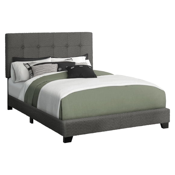 Monarch Specialties Bed, Full Size, Bedroom, Upholstered, Frame Only, Transitional