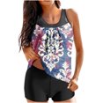 thumbnail image 2 of WIZUTIZ Women Conservative Print Strappy Back Set Two Piece Swimsuits Swimdress Multicolor Holiday Saving, 2 of 4