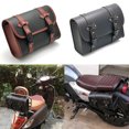 thumbnail image 1 of Becaristey Motorcycle Saddlebag For Bikers PU Leather Large Capacity Convenient And Practical Wear Resistant Black+Brown, 1 of 6