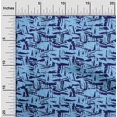 thumbnail image 2 of oneOone Cotton Poplin Twill Blue Fabric Abstract Sewing Craft Projects Fabric Prints By Yard 56 Inch Wide, 2 of 4