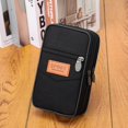 thumbnail image 3 of Multi Layer Men Phone Pouch Waist Bag Fanny Pack Canvas Purse (Camel 2), 3 of 6
