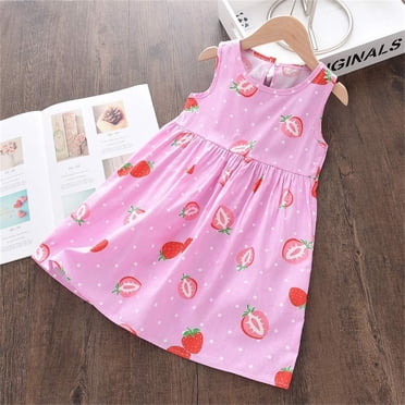 Tenues d'Été pour Filles Robes Trapèze Robe d'Été pour Filles Robe pour Fille 4-5 Ans