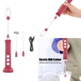 thumbnail image 3 of jifeng Handheld Electric Milk Frother Mixer Blender Egg Beater for Matcha Red, 3 of 9