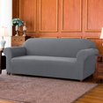 thumbnail image 2 of 2024 Solid Print Polyester Loveseat Slipcover  Chocolate, 2 of 6