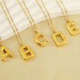 thumbnail image 2 of Pendentif Lettre Mode PVC Plaqué Or Initiale Collier Bulle Acier Inoxydable Alphabet pour Fabrication de Bijoux DIY, 2 of 5