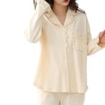 thumbnail image 4 of pitrice Satin Pyjama Set Women - Comfortable Fit Romantic Look Sexy Soft Various Colors B6803 XXL,1 1Set, 4 of 6
