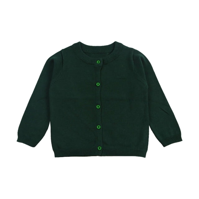 WEAIXIMIUNG Chandails à Capuchon pour Adolescentes Bébés Enfants Filles Cardigan Manches Longues Enfant Chandail Boutonné Fille Col Rond Cardigans Chandail