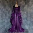 thumbnail image 1 of EGNMCR Robes d'Été Femmes Tendance 2024 Robe Princesse pour Femme Style Rétro Couleur Unie Manches Trompette, 1 of 5