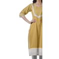 thumbnail image 4 of Moomaya Robes Indiennes pour Femmes Décontractées d'Été Imprimées Manches 3/4 Longue Kurta, 4 of 6