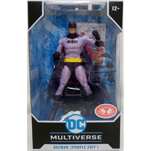 DC Multiverse Detective Comics #241 Figurine Articulée de 7 Pouces Exclusive - Batman (Combinaison Violette) Platine Rouge