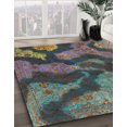 thumbnail image 2 of Ahgly Company Tapis Carrés Abstraits Gris Anthracite, 8' Carré, 2 of 6