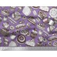 thumbnail image 2 of Soimoi Rayon Fabric Cupcake,Donut & Cookies Food Decor Fabric Printed Yard 56 Inch Wide, 2 of 3