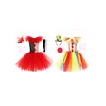 thumbnail image 4 of SUNSIOM Déguisements d'Halloween pour Fille Enfant Clown Robe de Cosplay Tulle Tutu Clown Robe Chapeau Gants Bas Ensemble de Fête, 4 of 4