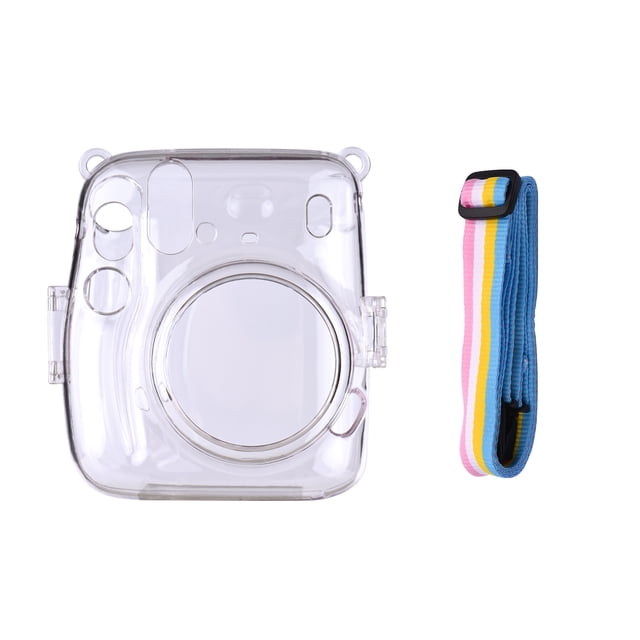Graflsoa Clear Protective Case with Rainbow Strap for Fujifilm Instax Mini 11 Camera