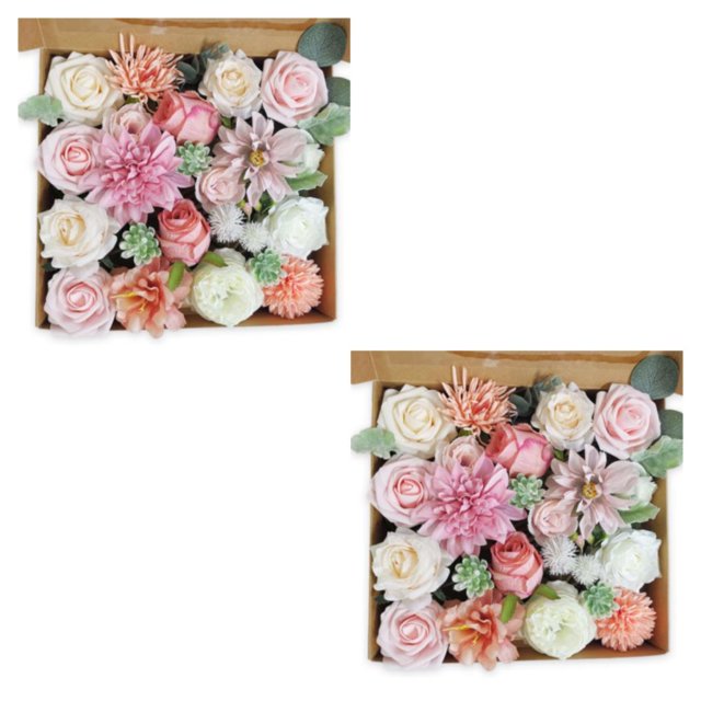 Wweixi Whimsical Blooms Low Maintenance Artificial Flower Collection Realistic pink LH002 2Set