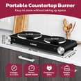 thumbnail image 3 of CUSIMAX Plaque Chauffante Électrique Portable, Surface de Cuisson en Fonte pour Comptoir, Compatible avec Toutes les Batteries de Cuisine, Version Améliorée pour un Chauffage Rapide et Uniforme, 3 of 7