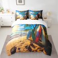 thumbnail image 2 of YST Ocean Surf Comforter Set Coastal Beach Surfboard Bedding, 90' x 90' Down Comforter, Queen Size (7 Count), 2 of 4