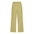 thumbnail image 4 of Women Comfortable High Waisted Wide Leg Pants Drawstring Elastic Trousers Comfy Straight Leg Long Pants With Pockets, 4 of 5