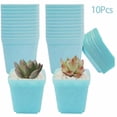 thumbnail image 1 of 10Pcs Colorful Multi Square Nursery Flower Pots Succulent Plant Pots Plastic Plant Pot With Drain Trays For Succulent Plants, 1 of 5