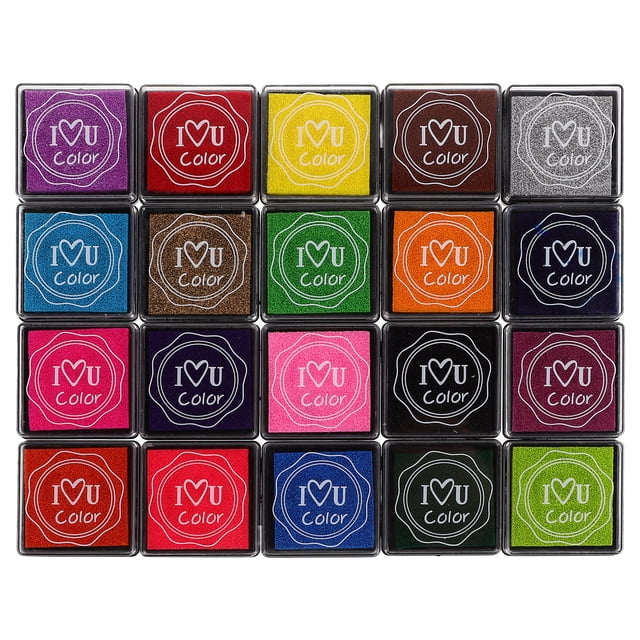 Shisuyan 20pcs Graffiti Ink Pads Pigment Ink Pad Inkpad For Painting Finger Ink Pad Washable Inkpad Ink Pads For Unisex Stamp Pads For Unisex