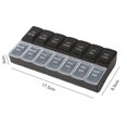 thumbnail image 3 of YAOMOBB Capsule Holder Weekly Tablet Organizer Double Rows 14 Grids Sealed Lid 7 Days Home Supply, 3 of 6