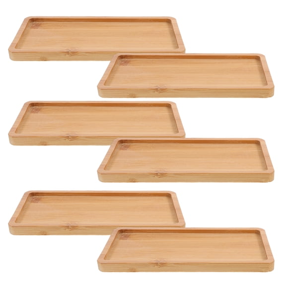 6pcs Wood Serving Trays Wooden Tray Wood Serving Board Charcuterie Board Food Wooden Serving Tray Wood Tray Party Serving Tray Platter
