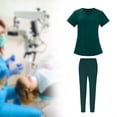 thumbnail image 4 of TISHITA Nursing Scrub Set Comfortable Breathable with Pockets Fashion Tops Pants Green Color M, 4 of 8