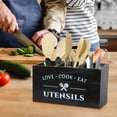 thumbnail image 2 of Extra Large Kitchen Utensils Holder with Compartments Wooden Countertop Utensil Organizer Cooking Tool Organizer Utensil Caddy Housewarming Cooking for Home, 2 of 4