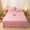 Pink 7L3, variant on Rvkxad Solid Color Bed Skirt with Washed Cotton Edge, Polyester-Cotton Dustproof Bedspread Skirt, Non-Slip Mattress Cover