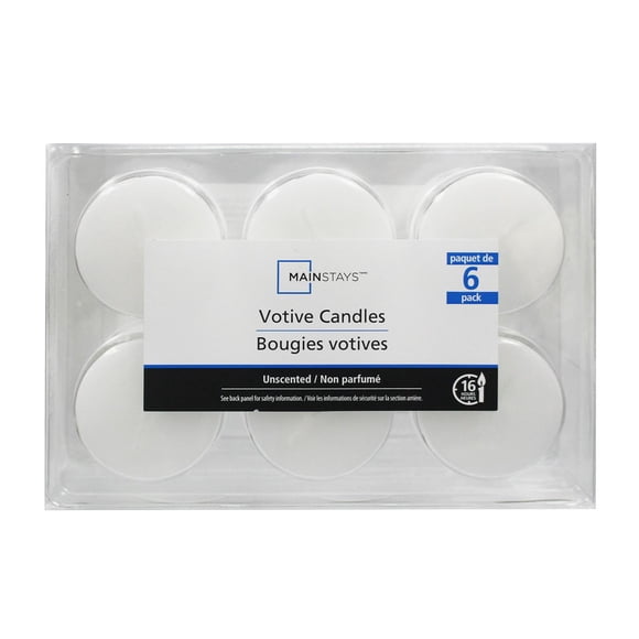 Mainstays Bougies votives, non parfumé