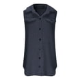 thumbnail image 4 of Tranfacy Veste en Molleton pour Femmes, Manteaux d'Hiver pour Femmes, Veste Ample Unie Décontractée à Col Rabattu avec Boutons, 4 of 7