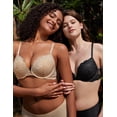 thumbnail image 4 of Deyllo Women's Sexy Lace Push Up Bra Padded Plunge Add Cups Underwire Support Lift Up Bra,Beige 38D, 4 of 9