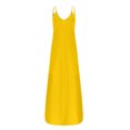 thumbnail image 3 of LSLJS Robe d'Été Décontractée Aguichant pour Femme, Sans Manches, à Col Rond, Unie, avec Fente, Grande Taille, 3 of 4