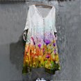 thumbnail image 1 of CEHVOM Robe Vintage pour Femmes, Grande Taille, Vacances, Florale, Manches 3/4, Robes Vintage, 1 of 5