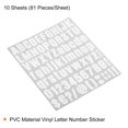 thumbnail image 3 of Unique Bargains Vinyl Self Adhesive Letter Number Sticker Decal Kit, White 81 Piece 10 Sheets, 3 of 5
