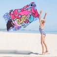 thumbnail image 4 of TopLLC Microfiber Beach Towel Super Lightweight Colorful Bath Towel Sandproof Beach Blanket Multi-Purpose Towel For Travel Swimming Pool 28x60 Inch A Beach, 4 of 5